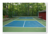 pickleball court at green valley campground